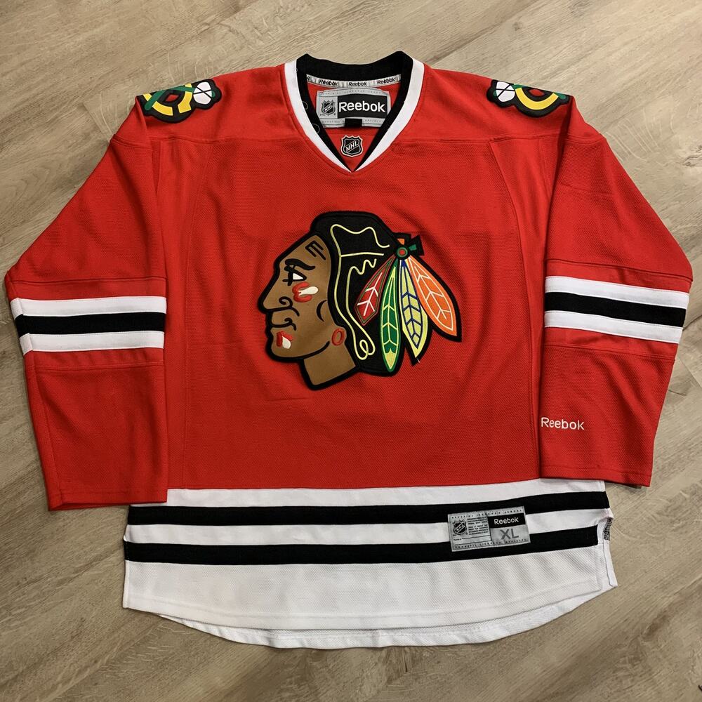 Reebok NHL Chicago Blackhawks Sewn Stitched Jersey Men's XL Red Hockey Home